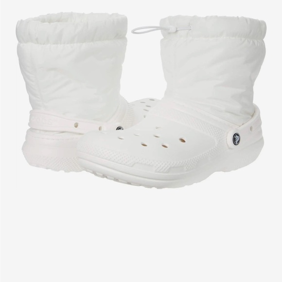 CROCS Shoes - Crocs classic lined neo puff boots white 7